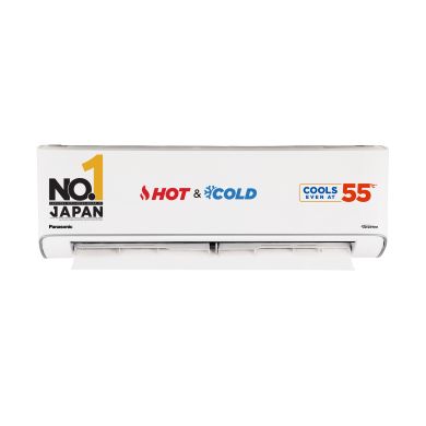 Panasonic 1.5 Ton 3 Star Hot & Cold Inverter Split AC(-7~55 Deg. C Operation, Copper Condenser, 7in1 Convertible, 2-Way Swing, PM 0.1 Filter, CS/CU-EZ18BKYF, 2025 Model, White)