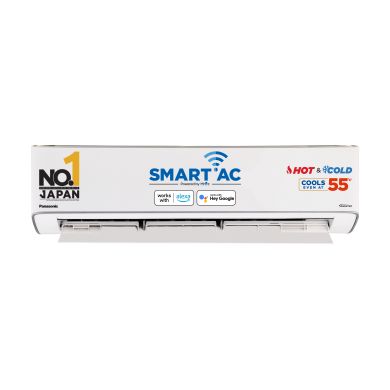 Panasonic 1.5 Ton 3 Star Hot & Cold Wi-Fi Inverter Smart Split AC(India 1st Matter Enabled RAC, -10~55 Deg. C Operation, Copper Condenser, 7in1 Convertible, True AI, 4-Way Swing, CS/CU-EZ18BKYXFM, 2025 Model, White)